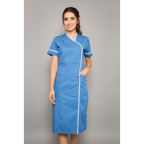 Winfell Dress Hospital Blue with White