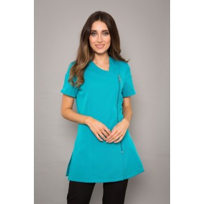 Belle Asymmetric Beauty Tunic | Turquoise